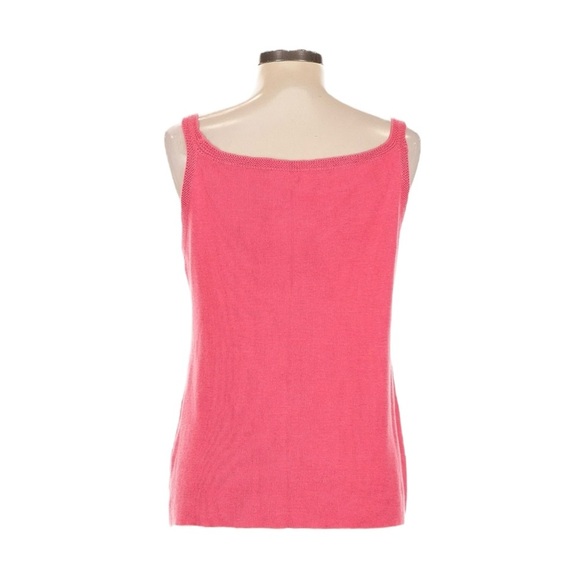 Eileen Fisher Knit Tank XL Pink Hemp Scoop Neck Classic Stretch Fit Colorful - Picture 2 of 7